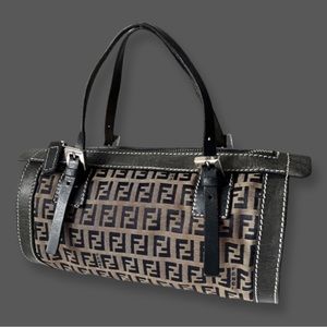 FENDI Authentic Vintage Zucchino Cylindrical Bag